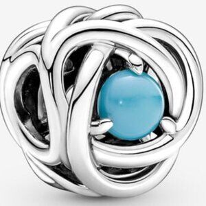 New Pandora Eternity Birthstone Birthday Charm Circle December Bead
